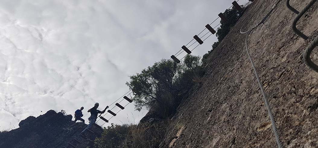 Vía Ferrata en el pantano de San Juan